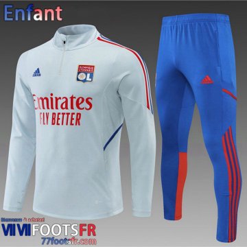 Survetement de Foot Lyon gris clair Enfant 2022 2023 TK370