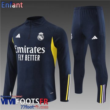 KIT: Survetement de Foot + Pantalon Real Madrid bleu marine Enfant 2023 2024 TK660