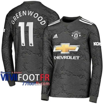77footfr Manchester United Maillot de foot Greenwood 11 Exterieur Manches longues 20-21