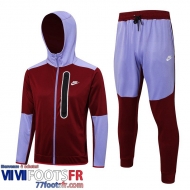 Veste Foot - Sweat A Capuche Sport rouge foncé Homme 2023 2024 JK768