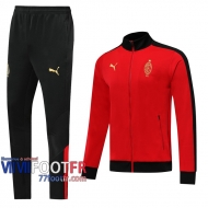 77footfr Veste Foot AC Milan rouge noir - Classique du siecle 2020 2021 J08