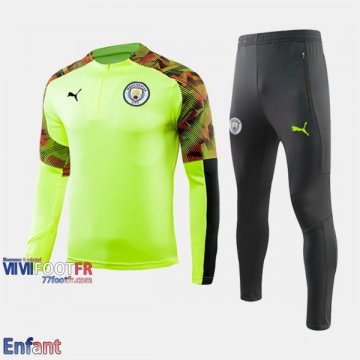 Promo: Ensemble Survetement Manchester City Enfant Vert 2019/2020 Retro