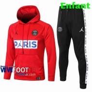 Survetement Foot PSG Sweat a Capuche Enfant - Veste rouge 2020 2021 Bleu et blanc Paris