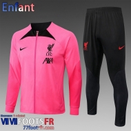 KIT: Veste Foot Liverpool rose Enfant 2022 2023 TK450