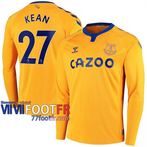 77footfr Everton Maillot de foot Kean #27 Exterieur Manches longues 20-21