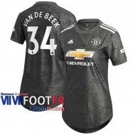 77footfr Manchester United Maillot de foot Van De Beek 34 Exterieur Femme 20-21