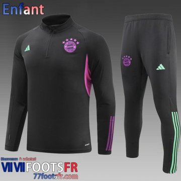 Survetement de Foot Bayern Munich noir Enfant 2023 2024 C65