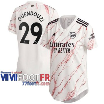 77footfr Arsenal Maillot de foot Guendouzi #29 Exterieur Femme 20-21