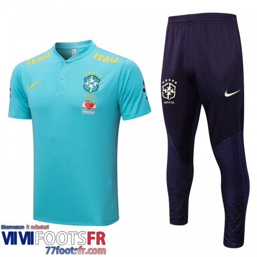 Polo foot Bresil bleu ciel Homme 2022 2023 PL613