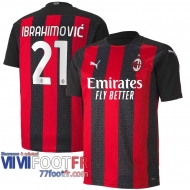 Maillot de foot AC Milan Ibrahimovic #21 Domicile 2020 2021