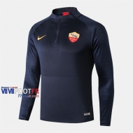 Nouveau Coton Sweatshirt Foot AS Rome Bleu Fonce 2019-2020