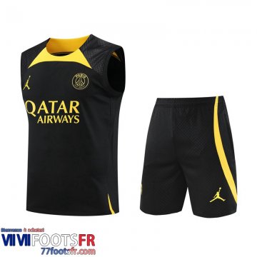 Survetement Sans manches PSG noir Homme 2023 2024 TG804