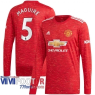 Maillot de foot Manchester United Harry Maguire #5 Domicile Manches longues 2020 2021