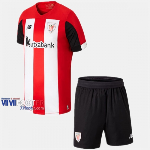 Ensemble Maillot Athletic Bilbao Enfant Domicile 2019-2020 Personnalisé :77Footfr