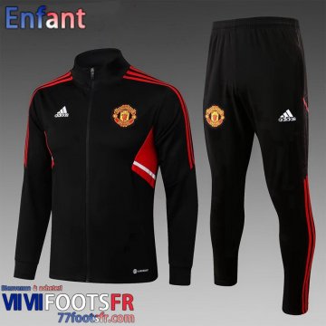 KIT: Veste Foot Manchester United bleu Enfant 2022 2023 TK467