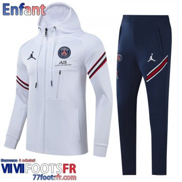 Veste Foot PSG Jordan blanc Enfant 21 22 TK207