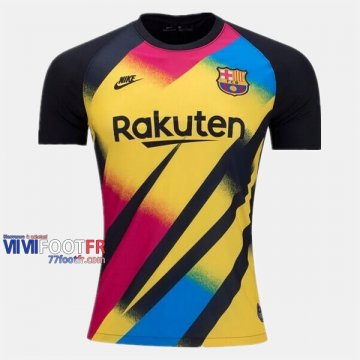 Nouveau Flocage Maillot De Foot Gardien Barcelone FC Homme Jaune/Noir 2019-2020 Personnalise :77Footfr