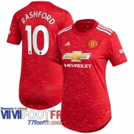 Maillot de foot Manchester United Marcus Rashford #10 Domicile Femme 2020 2021