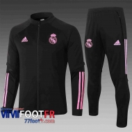 77footfr Veste foot Real Madrid Noir 2020 2021 A405