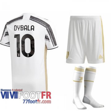 Maillot de foot Juventus Paulo Dybala #10 Domicile Enfant 2020 2021