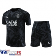 Survetement T Shirt PSG noir Homme 2023 2024 TG807
