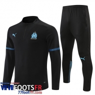 Survetement de Foot Olympique Marseille le noir Homme 21 22 TG159