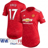 Maillot de foot Manchester United Fred #17 Domicile Femme 2020 2021