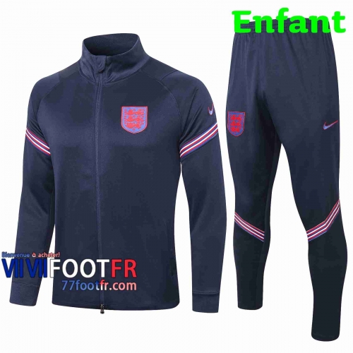 Survetement Foot Angleterre Enfant - Veste 2020 2021 Marine