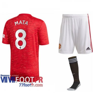 Maillot de foot Manchester United Juan Mata #8 Domicile Enfant 2020 2021