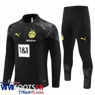 Survetement de Foot Dortmund noir Homme 2023 2024 TG924