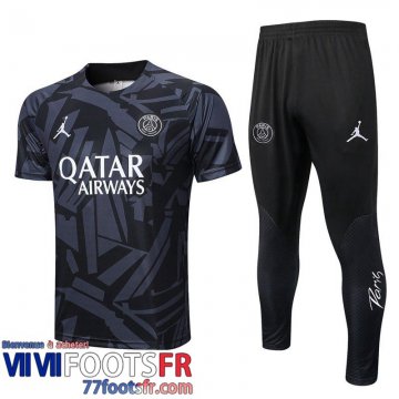 Survetement T Shirt PSG gris foncé Homme 2022 2023 TG597