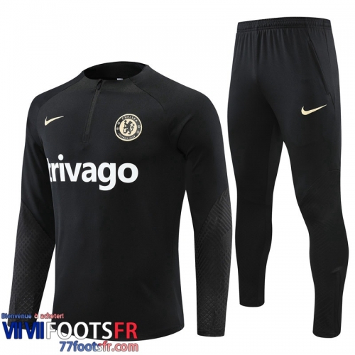 Survetement de Foot Chelsea noir Homme 2022 2023 TG413