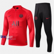 Top Qualité Ensemble Survetement Foot PSG Paris Saint Germain Rouge 2019 2020 Nouveau