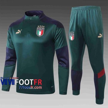Survetement Foot Italie 2020 2021 Vert foncé Grande taille
