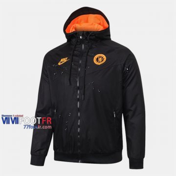 Boutique Veste Foot Coupe-Vent FC Chelsea Noir 2020/2021 Nouveau Promo