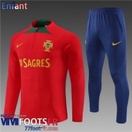 KIT: Survetement de Foot + Pantalon Portugal rouge Enfant 2023 2024 TK658