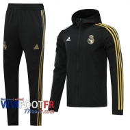 77footfr Coupe Vent Real Madrid Correspondance des couleurs noires 2020 2021 W16