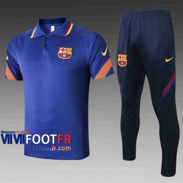 Polo de foot Barcelone 2020 2021 bleu C491#