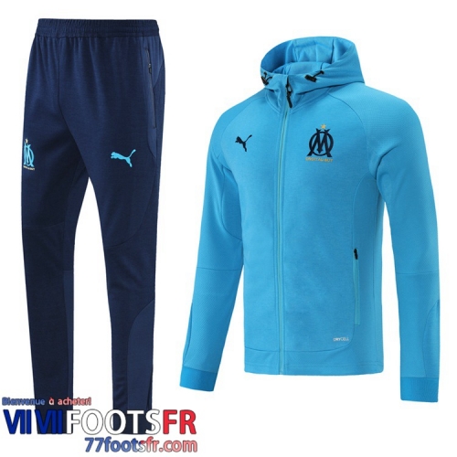Veste Foot - Sweat A Capuche Olympique De Marseille bleu Homme 2021 2022 JK192