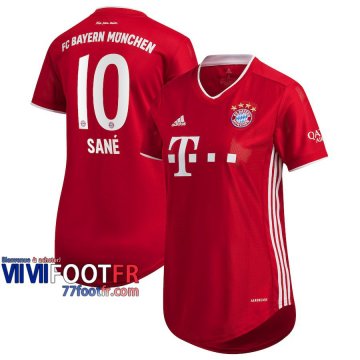 Maillot de foot Bayern Munich Leroy Sané #10 Domicile Femme 2020 2021