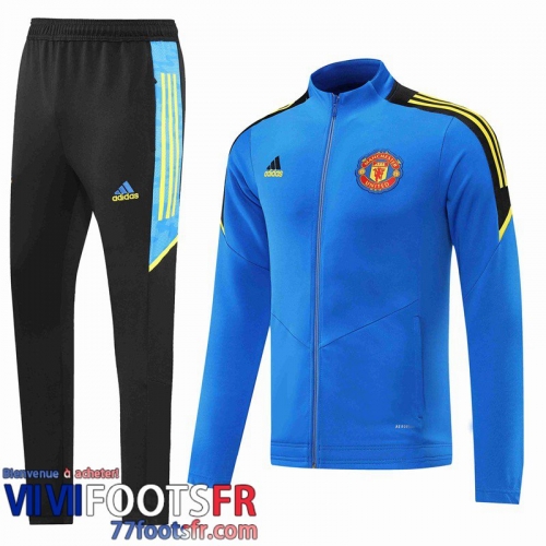 Veste Foot Manchester United bleu Homme 2022 2023 JK316