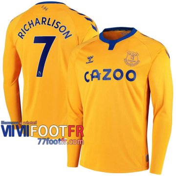 77footfr Everton Maillot de foot Richarlison #7 Exterieur Manches longues 20-21