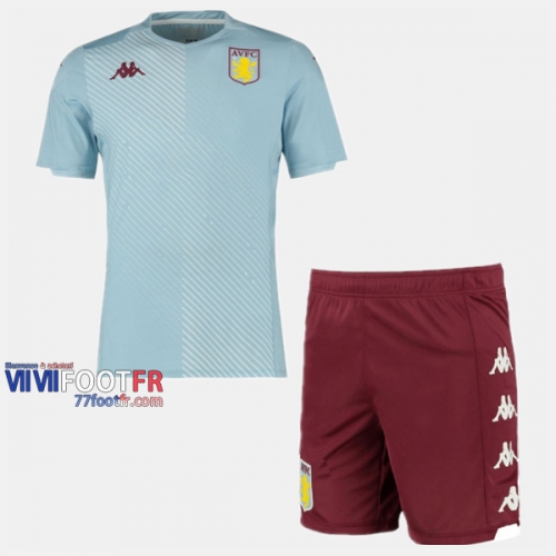 Ensemble Maillot Aston Villa Enfant Exterieur 2019-2020 Personnalise :77Footfr