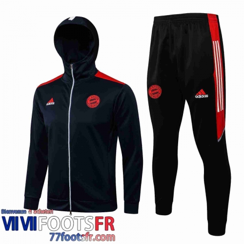 Veste Foot - Sweat A Capuche Bayern Munich noir Homme 21 22 JK256