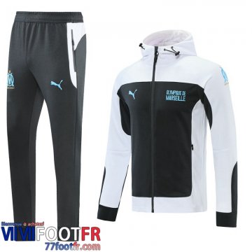 Veste Foot - Sweat a Capuche Olympique De Marseille blanc 21-22 JK38