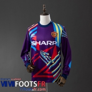 Retro Maillot De Foot Manchester United Gardiens De But Homme Manche Longue 92 94 FG978