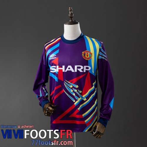Retro Maillot De Foot Manchester United Gardiens De But Homme Manche Longue 92 94 FG978