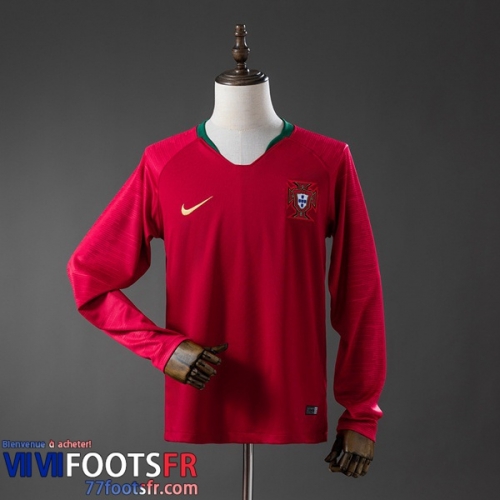 Retro Maillot De Foot Portugal Domicile Homme Manche Longue 2018 FG1308