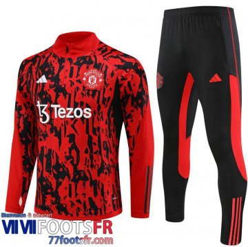 Survetement de Foot Manchester United rouge Homme 2023 2024 TG922