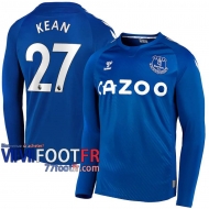 77footfr Everton Maillot de foot Kean #27 Domicile Manches longues 20-21